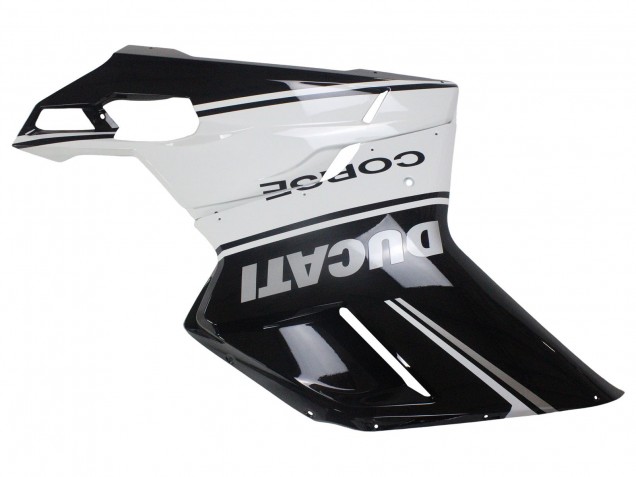 Carénages Moto Ducati 848/1098/1198 2007-2014 - Blanc Noir Brillant Corse