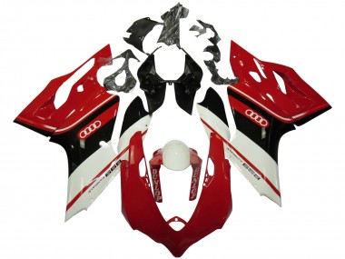 Acheter Carénages Moto Ducati Panigale 899 2011-2014 - Blanc Rouge Noir Brillant Dunlop