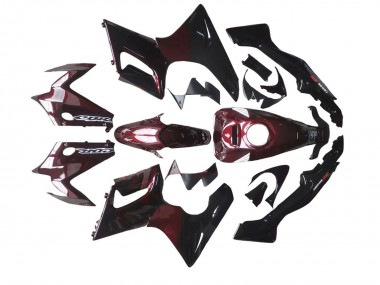 Acheter Carénages Moto Honda CBR125R 2002-2006 - Noir Brillant Rouge Flamme