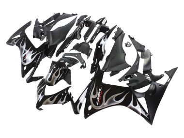 Acheter Carénages Moto Honda CBR500R 2013-2015 - Noir Brillant Argent Flamme