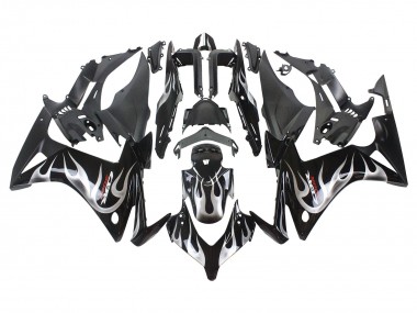 Acheter Carénages Moto Honda CBR500R 2013-2015 - Noir Brillant Argent Flamme