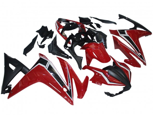 Carénages Moto Honda CBR500R 2016-2018 - Rouge Blanc Noir Mat