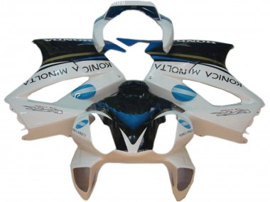 Acheter Carénages Moto Honda VFR 800 2002-2013 - Blanc Bleu Noir Konica Minolta