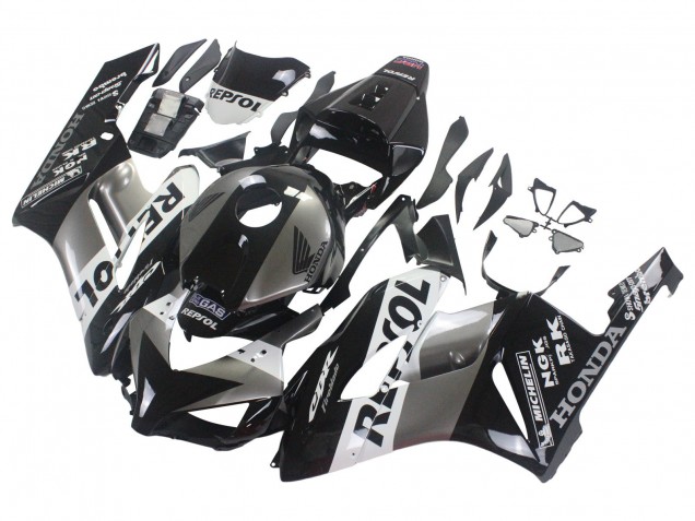Kits Carénage Moto Honda CBR1000RR 2004-2005 - Argent Blanc Noir Brillant Repsol