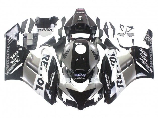 Kits Carénage Moto Honda CBR1000RR 2004-2005 - Argent Blanc Noir Brillant Repsol