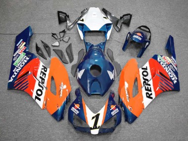Acheter Carénages Moto Honda CBR1000RR 2004-2005 - Orange Blanc Rouge Bleu Repsol