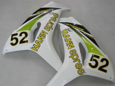 Acheter Carénages Moto Honda CBR1000RR 2006-2007 - Blanc Vert Noir Brillant Hannspree 52