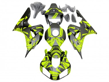 Acheter Carénages Moto Honda CBR1000RR 2006-2007 - Fluorescent Vert Noir Mat