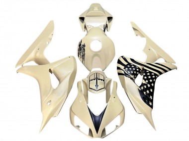 Acheter Carénages Moto Honda CBR1000RR 2006-2007 - Crème Noir