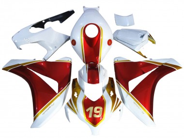 Acheter Carénages Moto Honda CBR1000RR 2008-2011 - Blanc Rouge Or 19