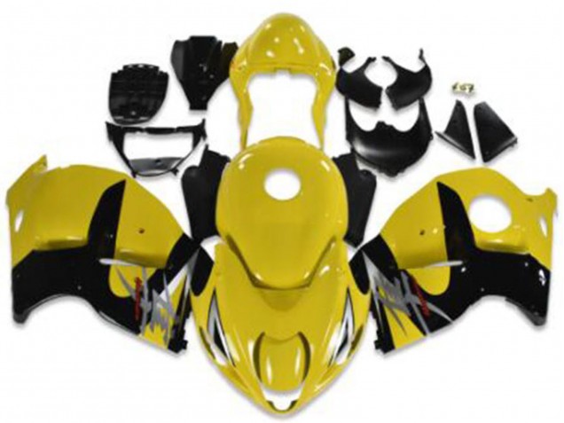Carénages Moto Suzuki GSXR 1300 Hayabusa 1996-2007 - Jaune Noir Argent Rouge