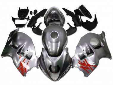 Acheter Carénages Moto Suzuki GSXR 1300 Hayabusa 1996-2007 - Argent Rouge Blanc Décalque