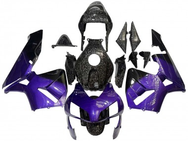 Acheter Carénages Moto Honda CBR600RR 2003-2004 - Violet Noir Fibre de Carbone Forgée