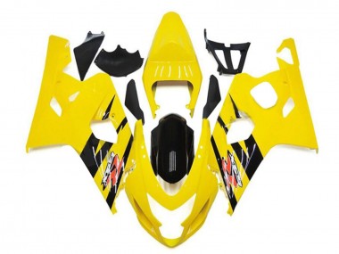 Acheter Carénages Moto Suzuki GSXR 600/750 2004-2005 - Jaune Noir Brillant
