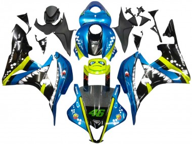 Acheter Carénages Moto Honda CBR600RR 2007-2008 - Vert Jaune Noir Brillant Requin 46