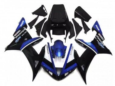 Acheter Carénages Moto Yamaha YZF R1 2002-2003 - Noir Blanc Bleu
