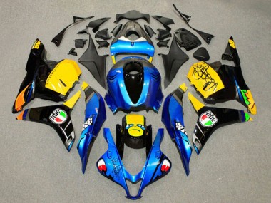 Acheter Carénages Moto Honda CBR600RR 2009-2012 - Bleu Jaune Noir Brillant Requin 46