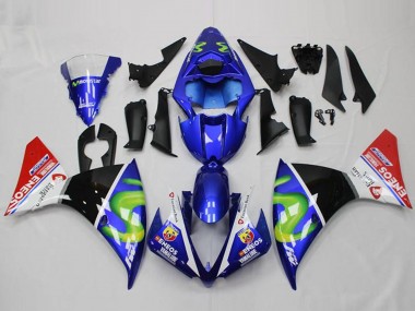 Acheter Carénages Moto Yamaha YZF R1 2012-2014 - Bleu Blanc Rouge Noir Brillant Vert ENEOS Yamalube