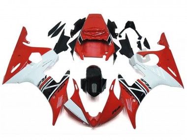 Acheter Carénage Moto Yamaha YZF R6 2003-2004 - Rouge Blanc Noir Brillant