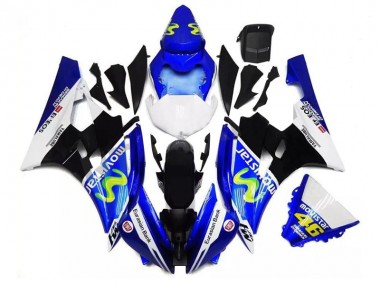Acheter Carénages Moto Yamaha YZF R6 2006-2007 - Bleu Blanc Noir Vert MoviStar ENEOS Yamalube 46