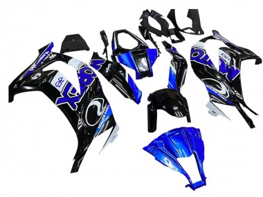 Acheter Carénages Moto Kawasaki ZX10R 2011-2015 - Bleu Blanc Noir Brillant