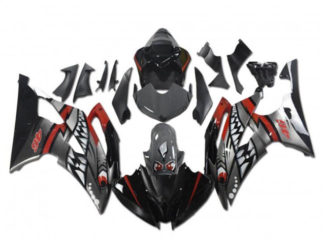 Carénages Moto Yamaha YZF R6 2008-2016 - Rouge Argent Gris Requin