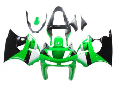 Acheter Carénages Moto Kawasaki ZX6R 1998-1999 - Vert Blanc Noir Brillant