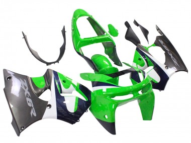 Acheter Carénages Moto Kawasaki ZX6R 1998-1999 - Vert Blanc Bleu Foncé Argent