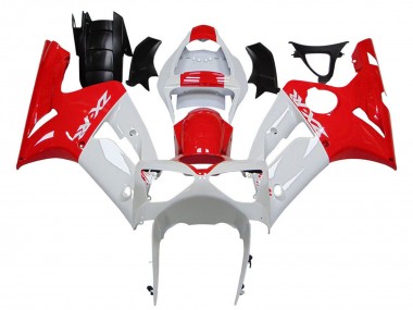 Acheter Carénages Moto Kawasaki ZX6R 2003-2004 - Blanc Rouge