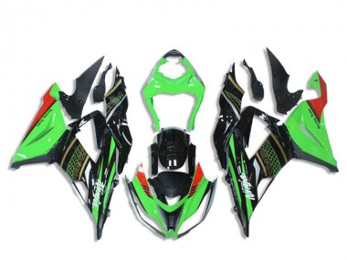 Acheter Carénages Moto Kawasaki ZX6R 2013-2018 - Vert Noir Brillant Rouge Rayon de Miel