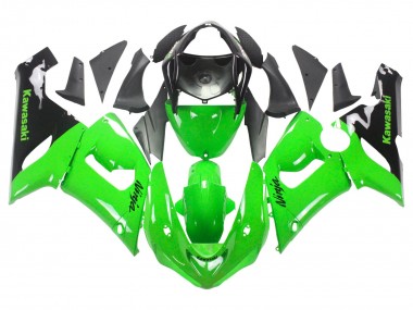 Acheter Carénages Moto Kawasaki ZX6R 2005-2006 - Vert Noir Ninja