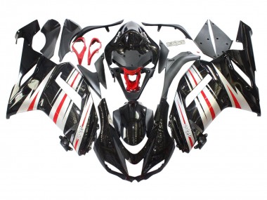 Acheter Carénages Moto Kawasaki ZX6R 2007-2008 - Noir Argent Rouge Ninja
