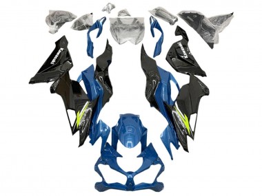 Acheter Carénages Moto Kawasaki ZX6R 2019-2022 - Bleu Jaune Blanc Noir Brillant