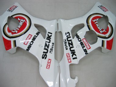 Acheter Carénages Moto Suzuki GSXR 1000 2003-2004 - Blanc Rouge Motul Lucky Strike
