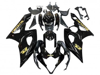 Acheter Carénages Moto Suzuki GSXR 1000 2005-2006 - Noir Brillant Or Décalque