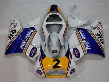 Acheter Carénages Moto Honda NSR250R MC28 P4 1994-1996 - Blanc Bleu Jaune Or Rothmans Elf 2