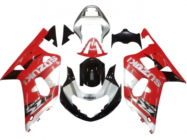 Carénage Moto Suzuki GSXR 600 / GSXR 750 2001-2003 - Rouge Blanc Noir Brillant