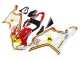 Carénages Moto Suzuki GSXR 600 / GSXR 750 2004-2005 - Blanc Rouge Jaune Michelin Texaon Heron 7