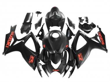 Acheter Carénages Moto Suzuki GSXR 600 / GSXR 750 2004-2005 - Noir Mat Rouge Décalque