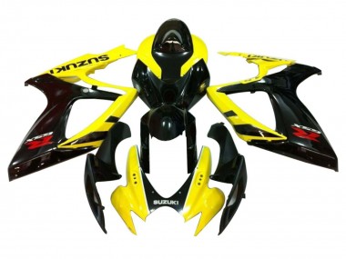 Acheter Carénages Moto Suzuki GSXR 600 / GSXR 750 2006-2007 - Jaune Noir Brillant Rouge