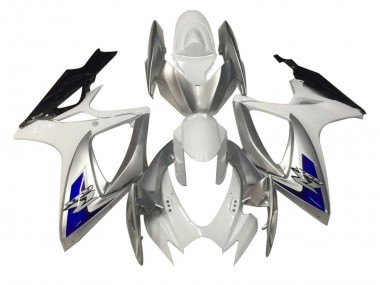 Acheter Carénages Moto Suzuki GSXR 600 / GSXR 750 2006-2007 - Blanc Argent Bleu Noir