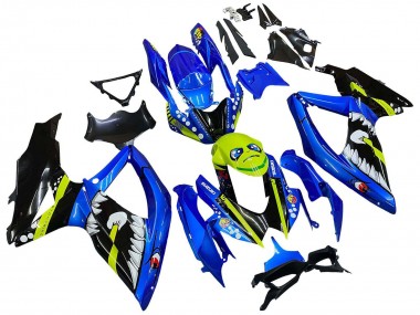 Acheter Carénages Moto Suzuki GSXR 600 / GSXR 750 2008-2010 - Bleu Fluorescent Vert Requin