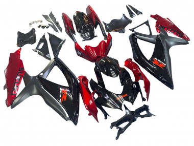 Acheter Carénage Moto Suzuki GSXR 600 / GSXR 750 2008-2010 - Rouge Noir Brillant