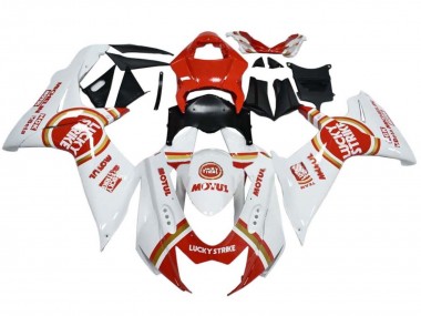 Acheter Carénages Moto Suzuki GSXR 600 / GSXR 750 2008-2010 - Blanc Rouge Lucky Strike