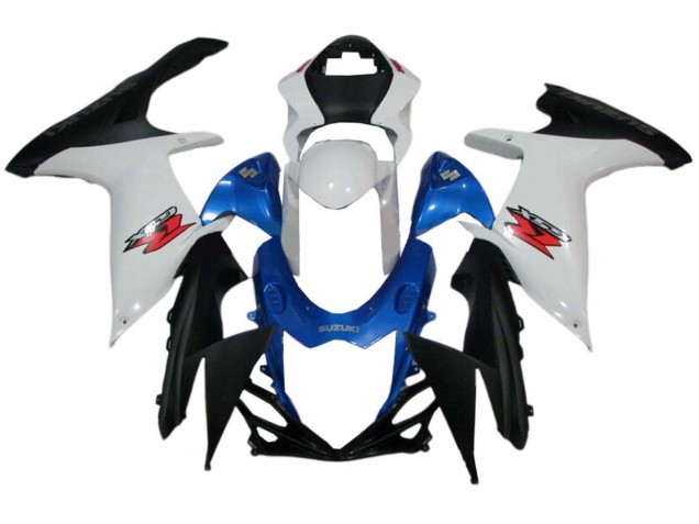 Carénages Moto Suzuki GSXR 600 / GSXR 750 2011-2024 - Blanc Bleu Noir