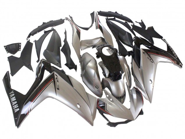 Carénages Moto Yamaha YZF R3/R25 2015-2018 - Argent Noir
