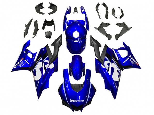 Carénages Moto Yamaha YZF R3/R25 2022-2024 - Bleu Blanc Noir MoviStar ENEOS