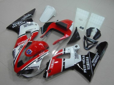 Acheter Carénages Moto Yamaha YZF R1 2000-2001 - Rouge Blanc Noir Brillant Petronas Yamalube