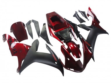 Acheter Kits Carénage Moto Yamaha YZF 1000 R1 2002-2003 - Rouge Noir Mat
