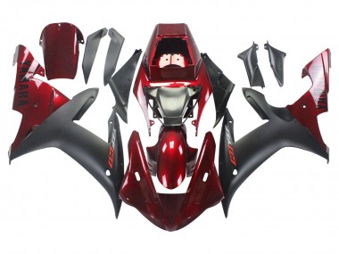 Acheter Kits Carénage Moto Yamaha YZF 1000 R1 2002-2003 - Rouge Noir Mat